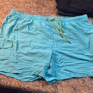 Tommy Bahama Blue Swim Shorts with Orange Tag